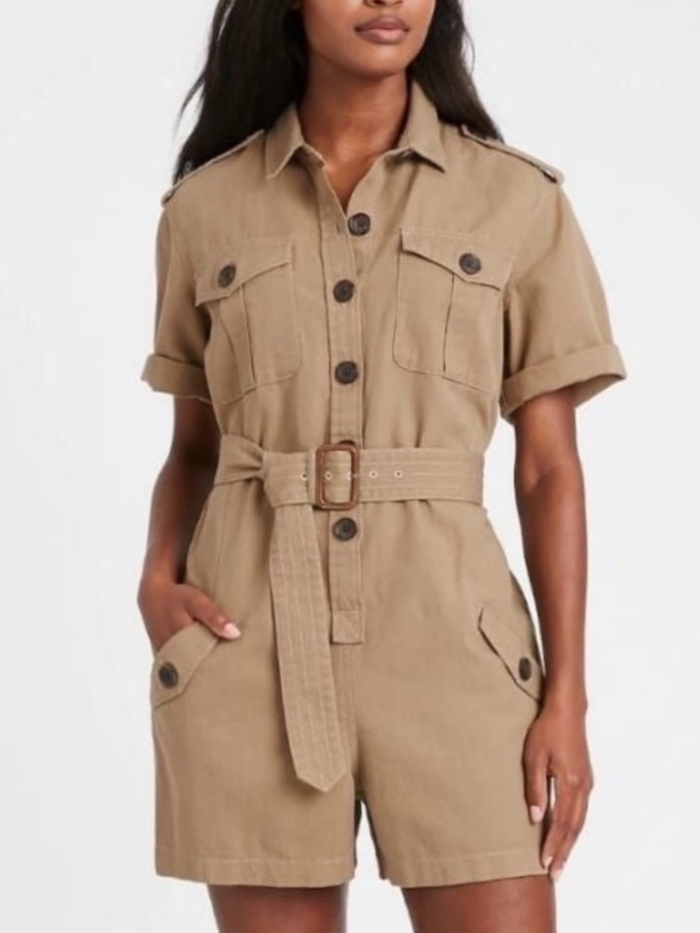 Archive Reissue Heritage Safari Belted Romper by Banana Republic 8